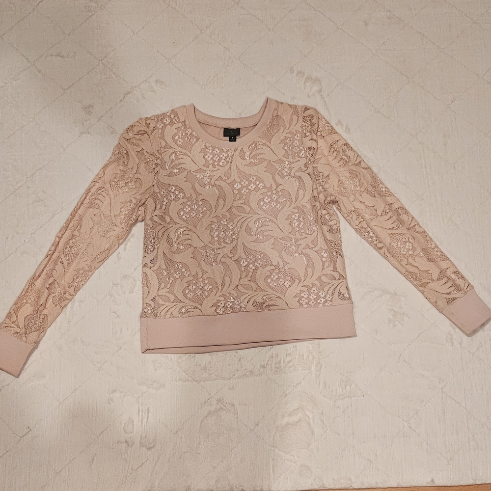 Worthington Blush Lace Pullover